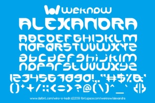 Alexandra: A Futuristic Display Font for Makers and Creative Sellers