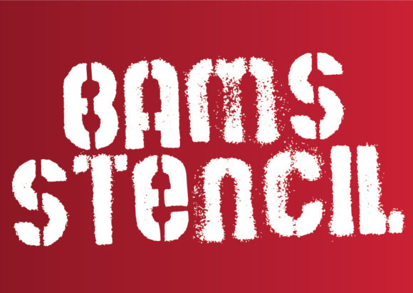 Bams Stencil: A Bold Display Font for Editorial Impact