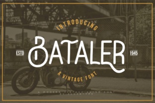 Bataler: A Vintage Retro Font for Elegant Editorial Design