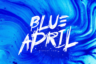Blue April: A Textured Display Font for Bold Editorial Statements