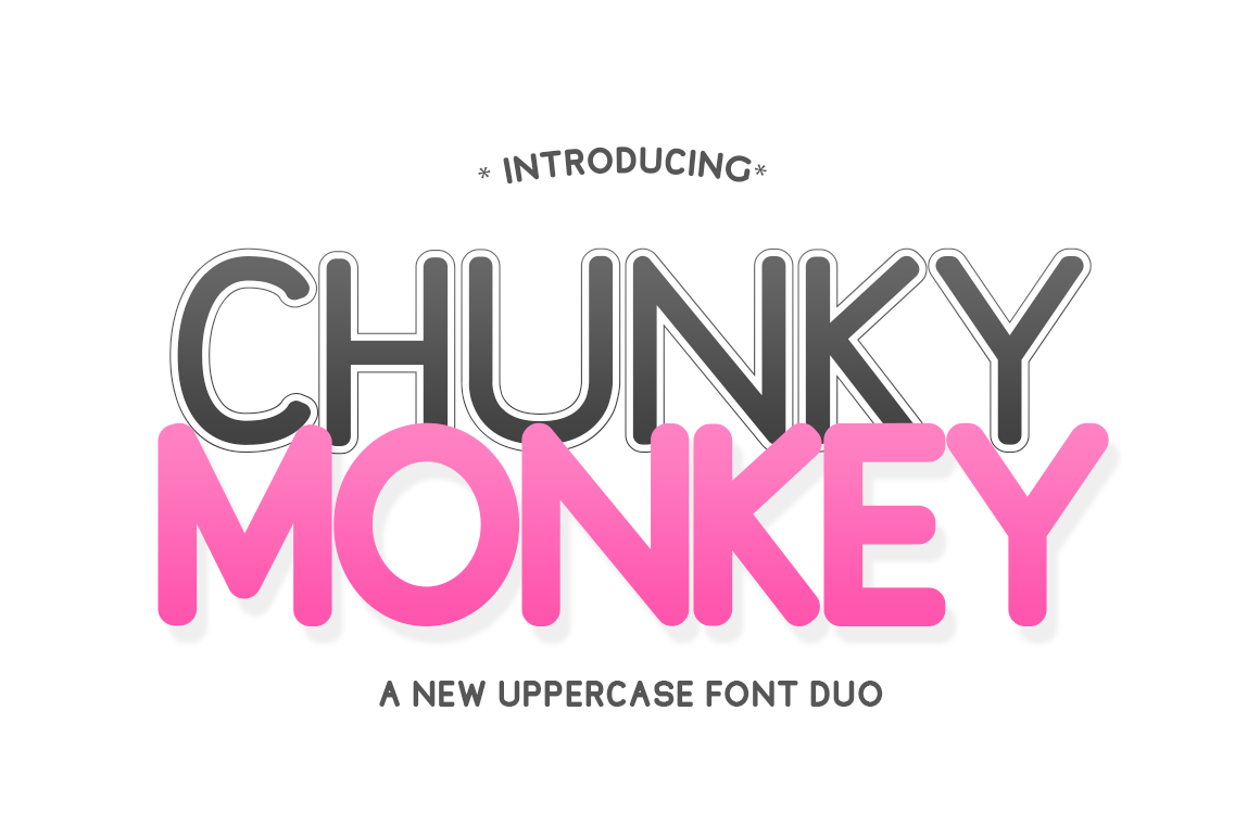 Chunky Monkey: A Bold Sans Serif Font for Handmade Labels, Invitations, and Display Designs