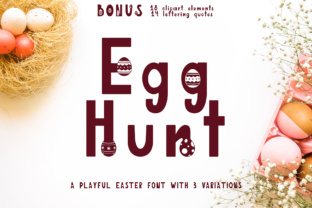 Egg Hunt: A Festive Display Font for Easter-Themed Editorial Design