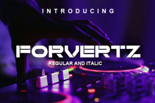 Forvertz: A Bold Stencil Font for Sci-Fi Craft Designs and Commercial Projects