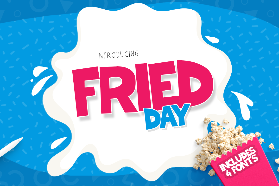 Fried Day Family: A Playful Display Font for Editorial Design and Digital Publishing
