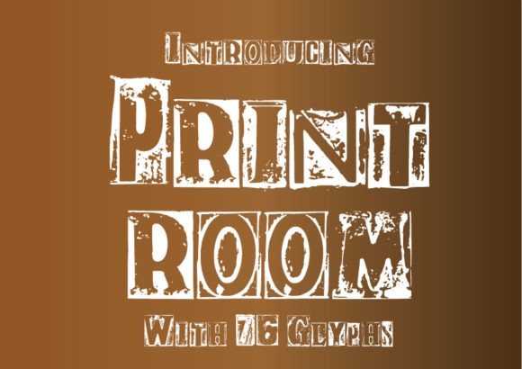 Print Room: A Vintage Display Font for Digital Branding Projects