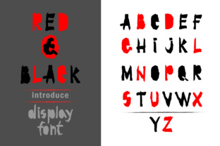 Red and Black Font: A Bold Display Typeface for Modern Design
