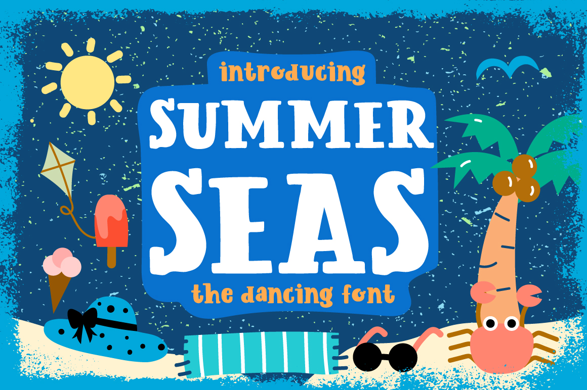 Summer Seas: A Dancing Display Font for Vacation Vibes and Playful Designs