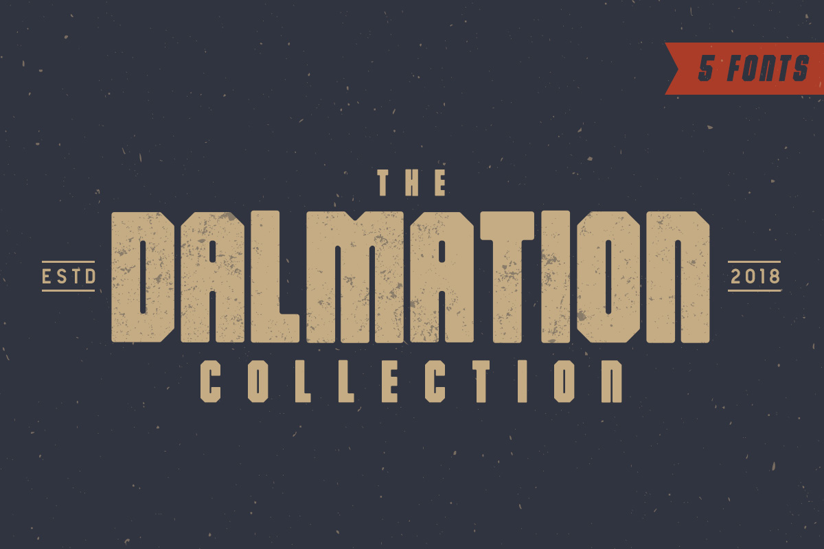 The Dalmation Font Collection: Bold Vintage Style for Creative Branding